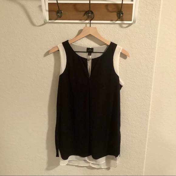 Worthington Tops - Worthington Black/White Sleeveless Medium Blouse